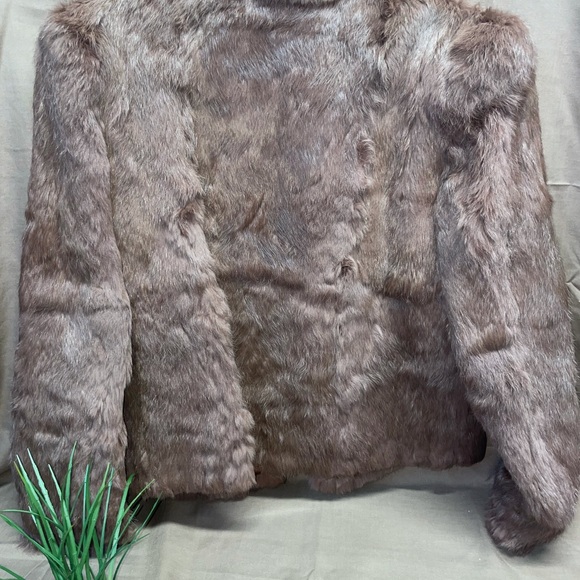 coney rabbit real fur jacket coat small size 12 - Picture 6 of 9